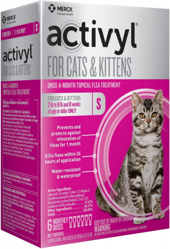 Activyl Gatos y Gatitos para gatos y gatitos pequeños de 2 a 9 libras 6 dosis 1