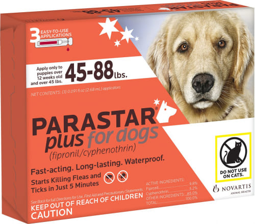 Parastar Plus para perros de 45 a 88 libras 3 dosis 1