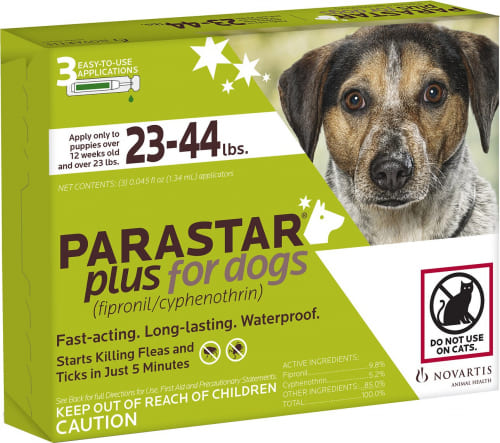 Parastar Plus 3 applicators for dogs 23-44 lbs (Green) 1