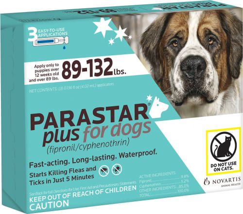 Parastar Plus para perros de 89 a 132 libras 3 dosis 1