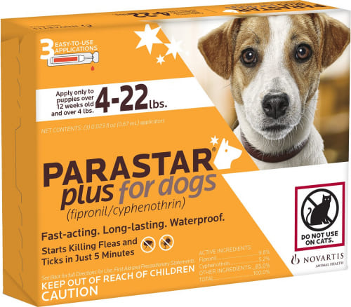 Parastar Plus 3 applicators for dogs 4-22 lbs (Orange) 1