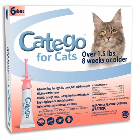 Catego para gatos de más de 1.5 libras y 8 semanas o mayores 6 dosis 1