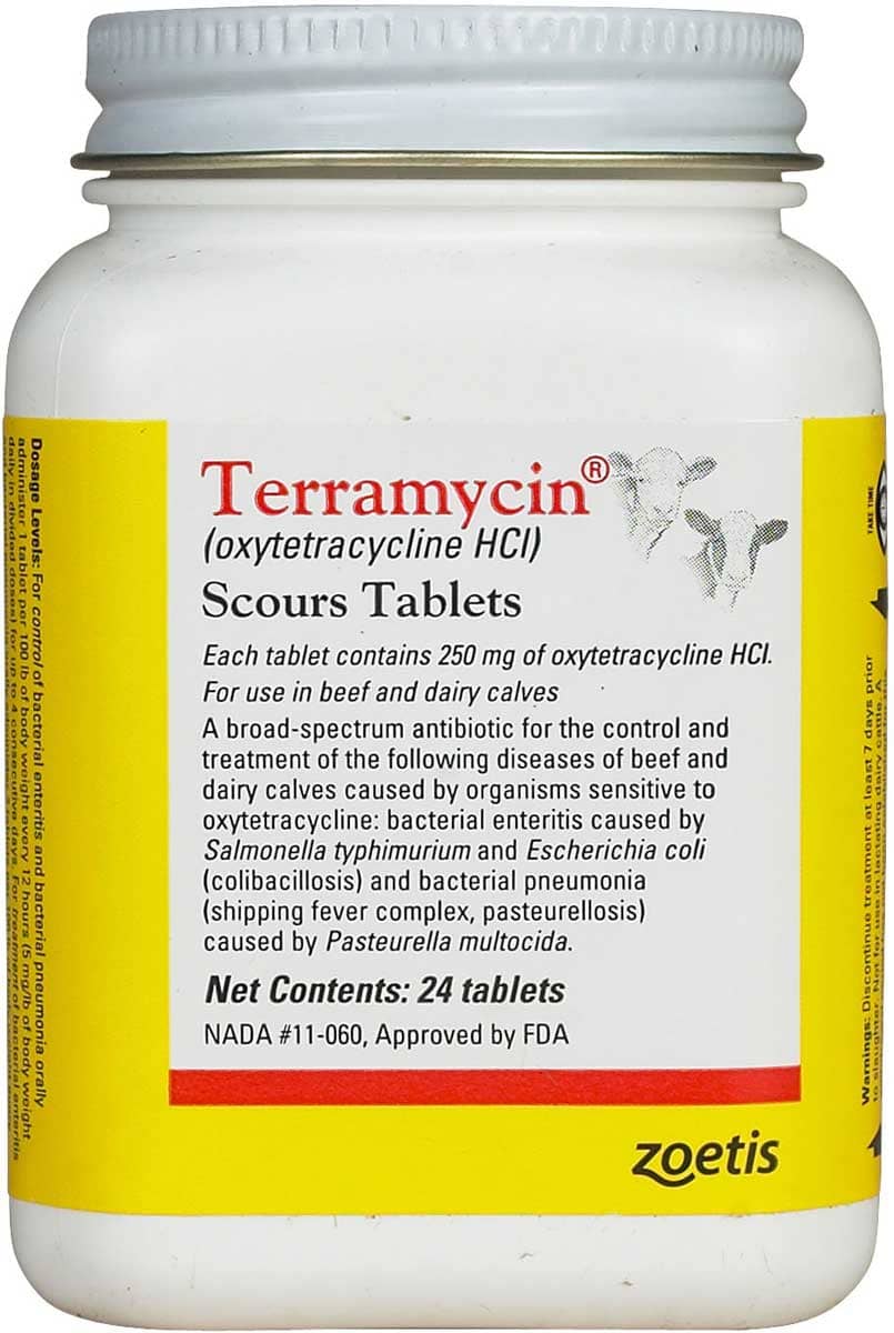 Terramycin Scours Tablets 250 mg 24 count 1