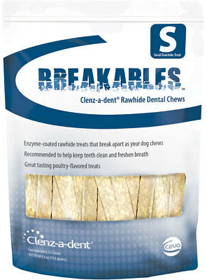 Clenz-a-dent Breakables Rawhide Chews for small dogs 30 comprimidos 1