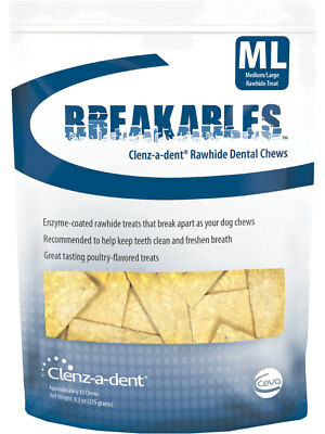 Clenz-a-dent Breakables Rawhide Chews for medium & large dogs 15 comprimidos 1