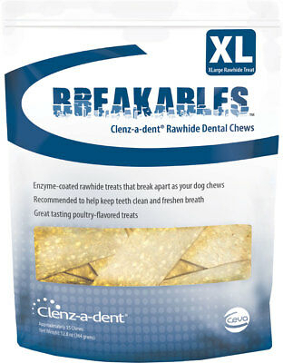 Clenz-a-dent Breakables Rawhide Chews for extra larg dogs 15 comprimidos 1