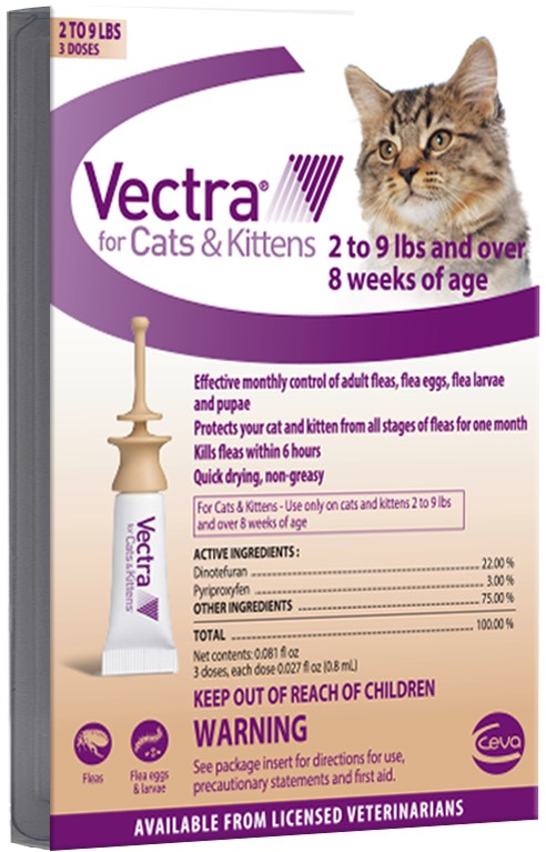 Vectra for Cats 3 doses 2-9 lbs (Tan) 1