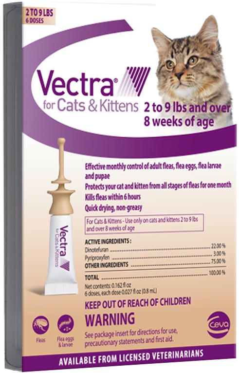Vectra for Cats 6 doses 2-9 lbs (Tan) 1