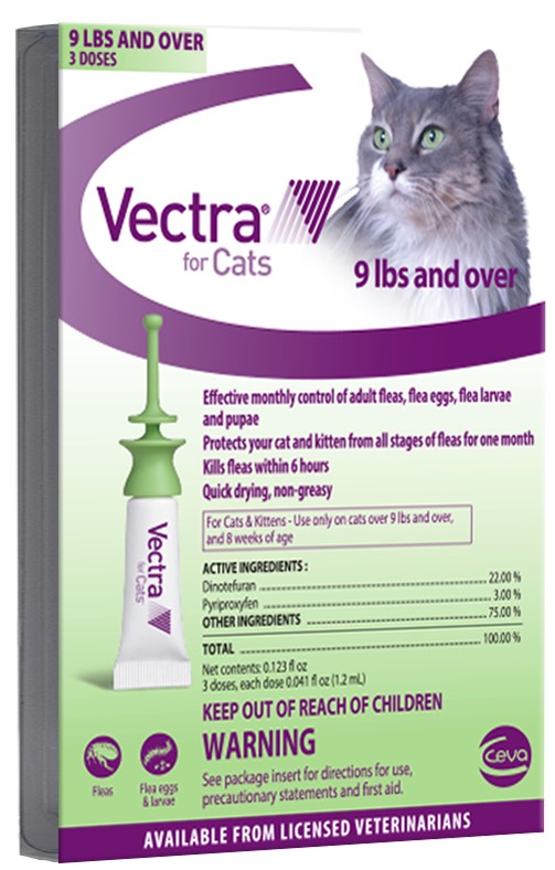 Vectra for Cats 3 doses 9 lbs and over (Green) 1