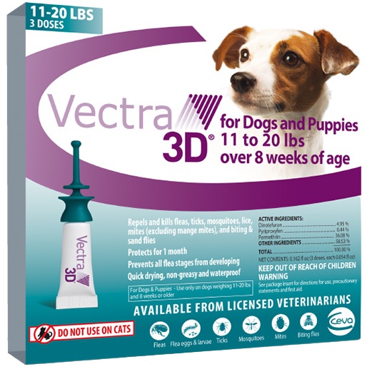 Vectra 3D 3 doses for dogs 11-20 lbs (Teal) 1
