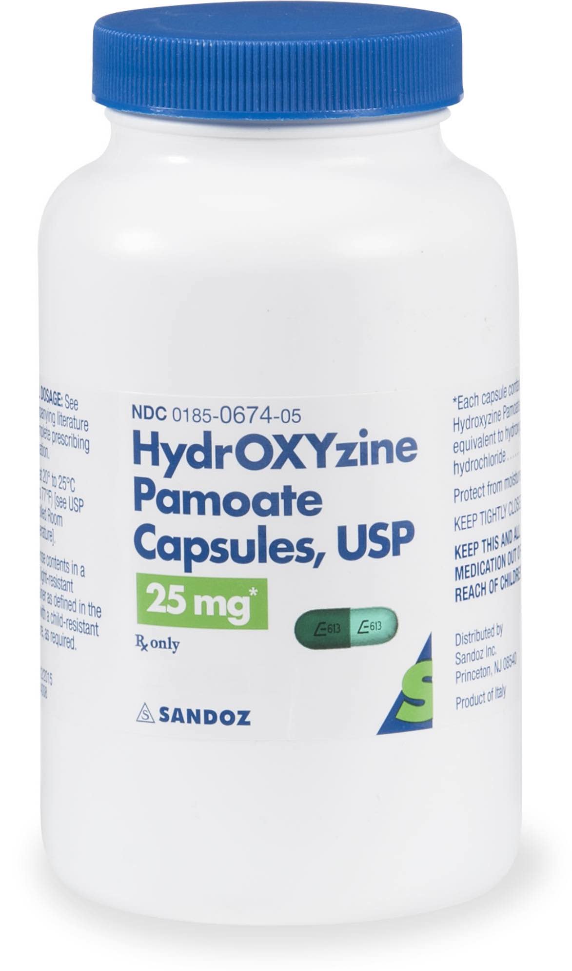 Hydroxyzine Pamoate Cápsulas 25 mg 1 count 1