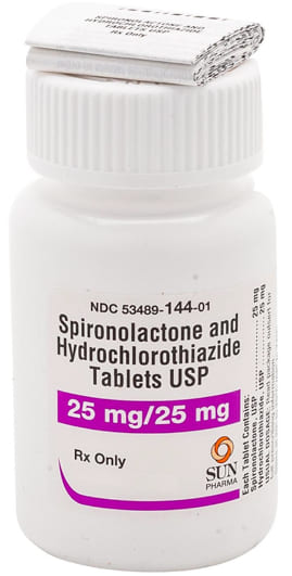 Spironolactone & Hydrochlorothiazide 1 tablet 25 mg/25 mg 1