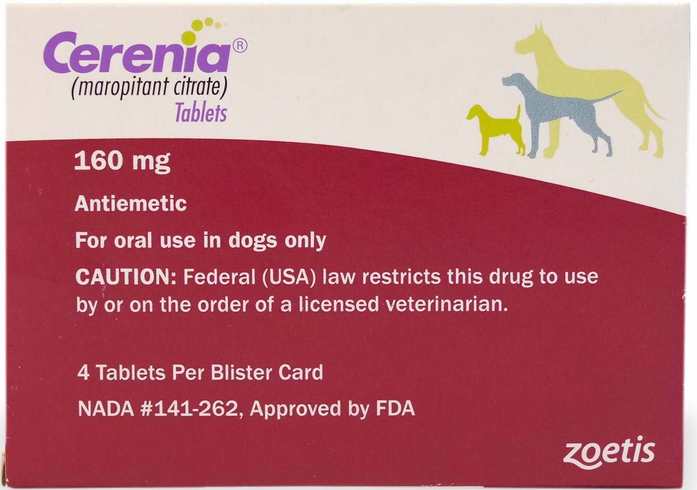 Cerenia Tablets 4 count 160 mg 1