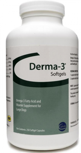 Derma-3 Softgels for large dogs 250 capsules 1