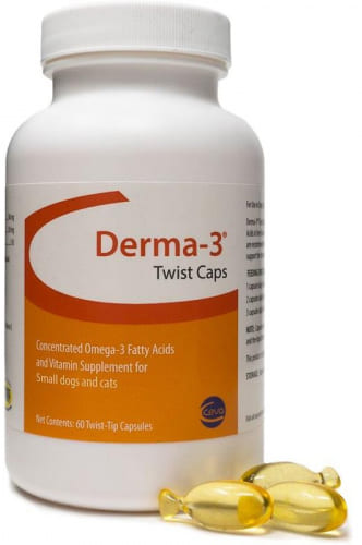 Derma-3 Twist Caps 60 capsules para perros pequeños y gatos 1
