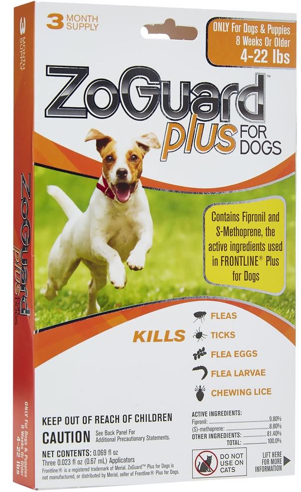 ZoGuard Plus for Dogs 3 doses 4-22 lbs (Orange) 1