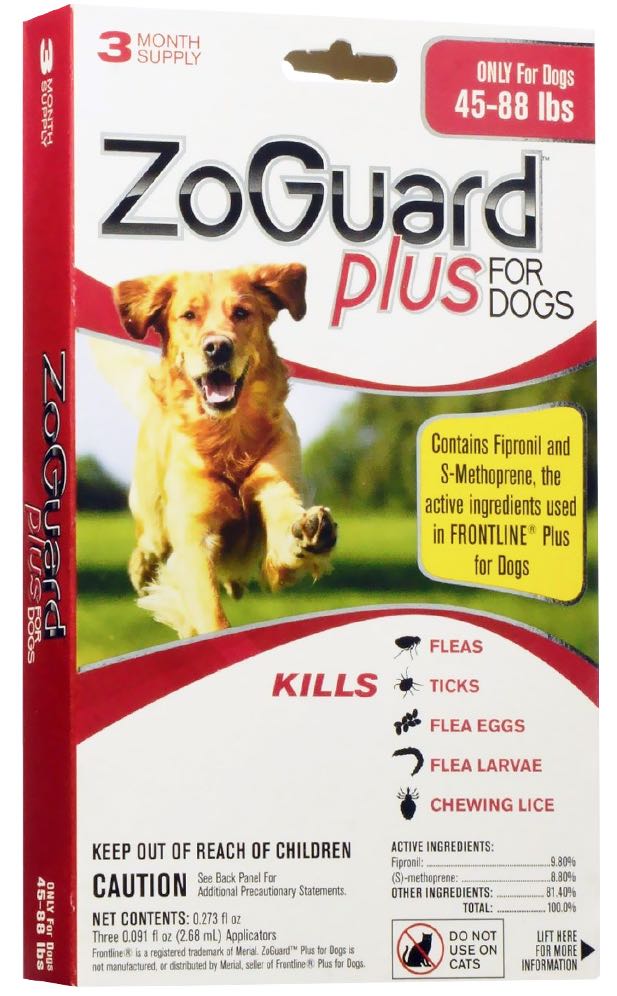 ZoGuard Plus for Dogs 3 doses 44-88 lbs (Red) 1