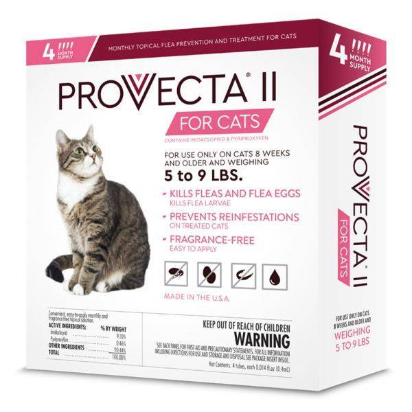 Provecta II for Cats 4 doses 5-9 lbs (Red) 1