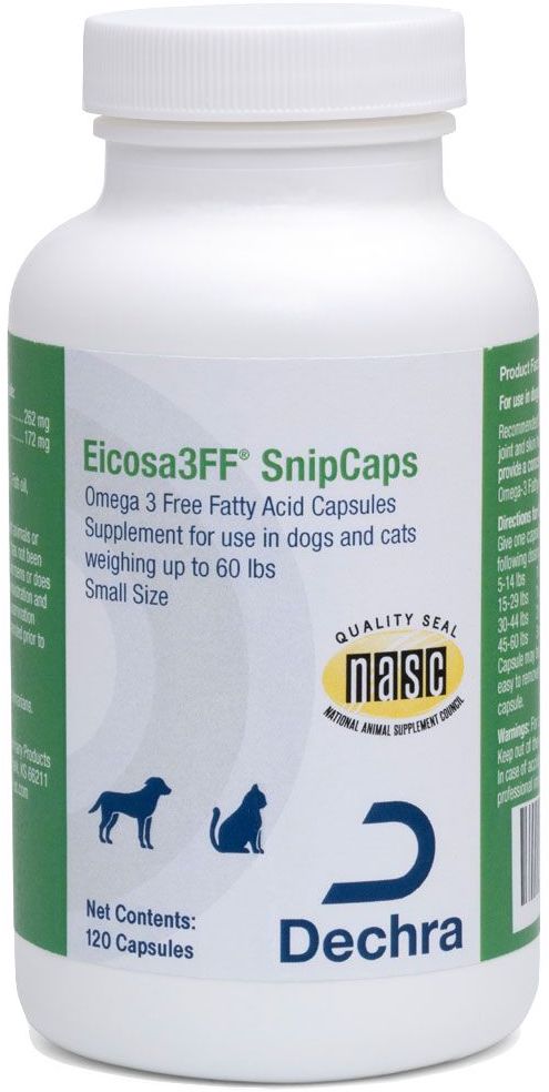 Eicosa3FF SnipCaps for cats & dogs up to 60 lbs 120 comprimidos 1