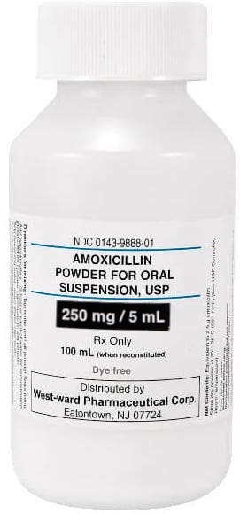 Amoxicillin for Oral Suspension 100 ml 250 mg/5 ml 1