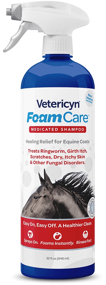 Vetericyn FoamCare Equine Medicated Shampoo 32 oz 1