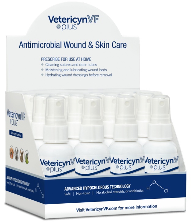 Vetericyn VF Plus Antimicrobial Wound & Skin Cleanser  Dispensing Kit (12 x 2oz Spray bottles) 1
