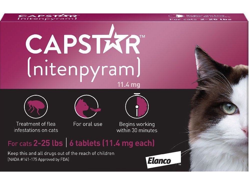 Capstar for cats 2-25 lbs (Purple) 6 tablets 1