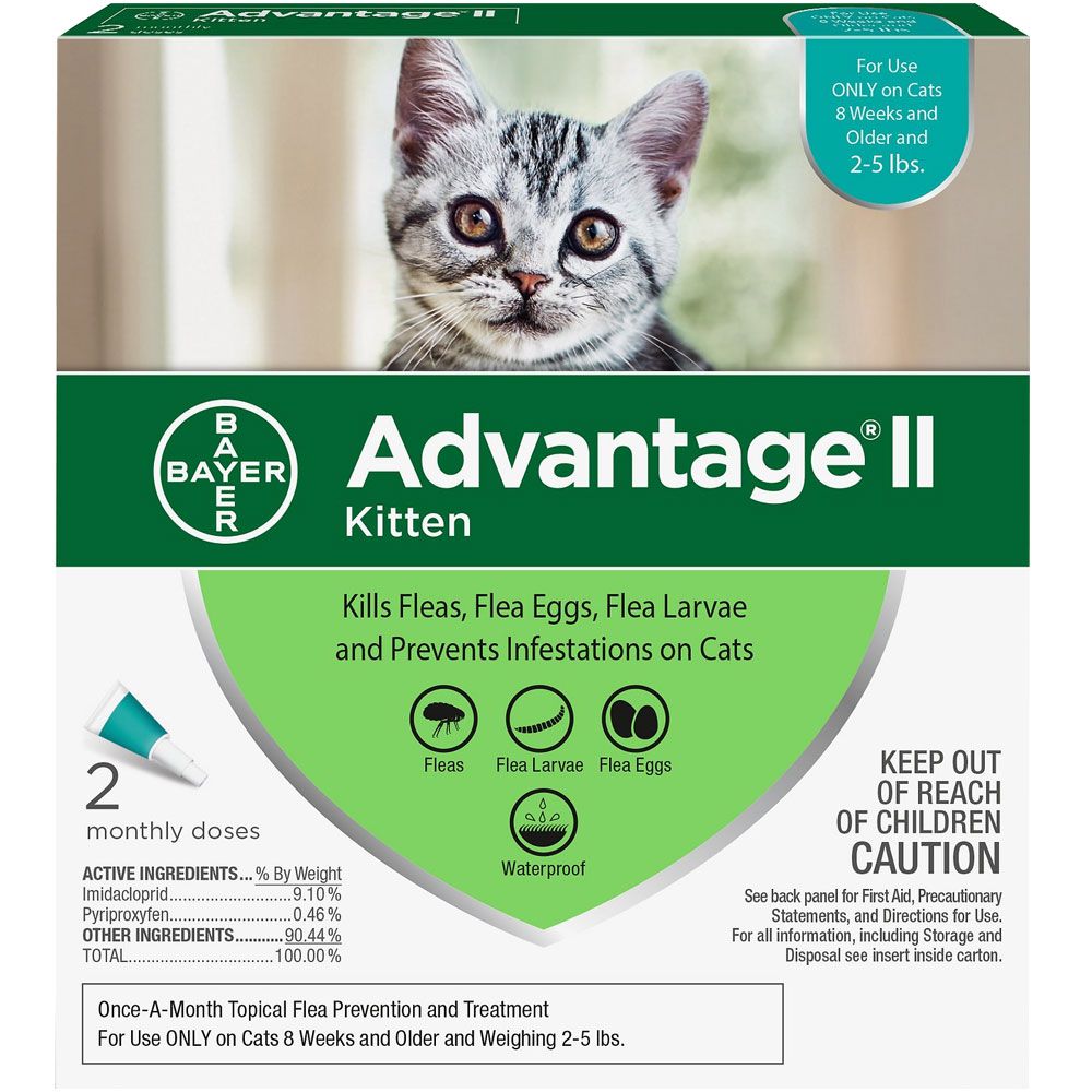 Advantage II for Cats 2 doses 2-5 lbs (Turquoise) 1