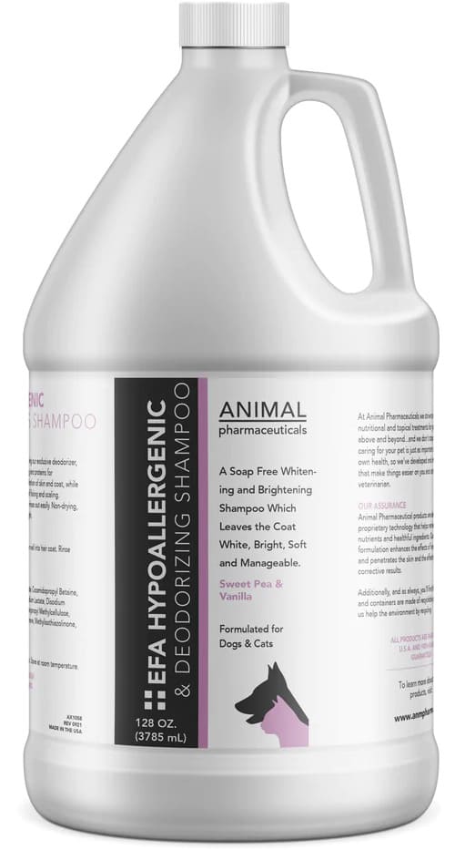 Animal Pharmaceuticals EFA Hypoallergenic & Deodorizing Shampoo  1 gallon Sweet Pea & Vanilla 1