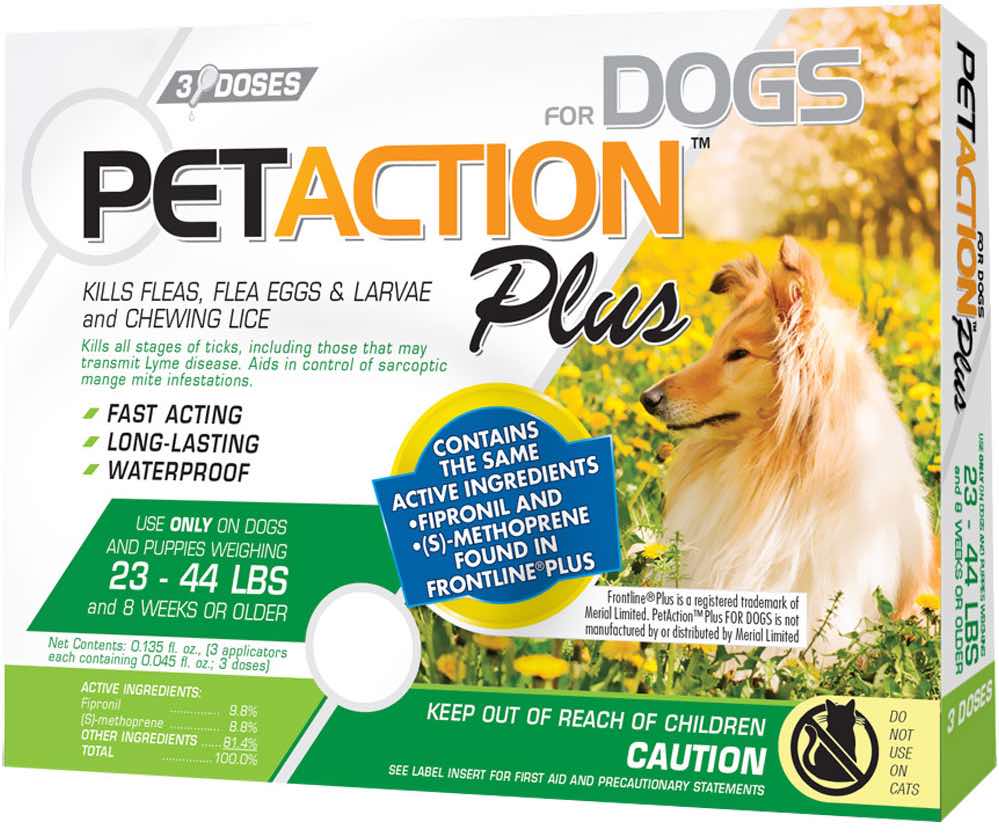 PetAction Plus for Dogs 3 doses 23-44 lbs (Green) 1