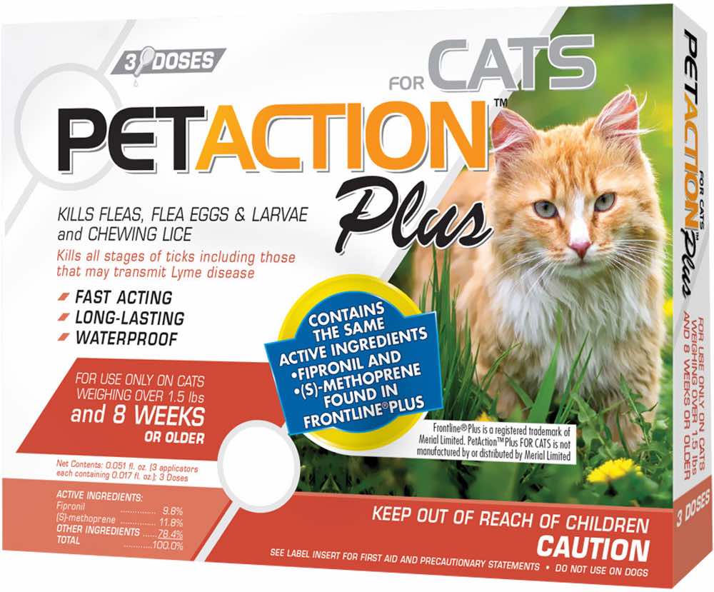 PetAction Plus para Gatos 3 doses over 1.5 lbs 1