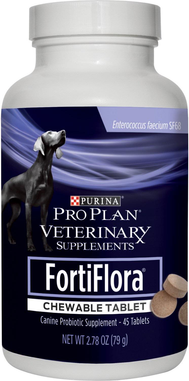 Purina Pro Plan Veterinary Supplements FortiFlora Comprimidos Masticables para Perros 45 count 1