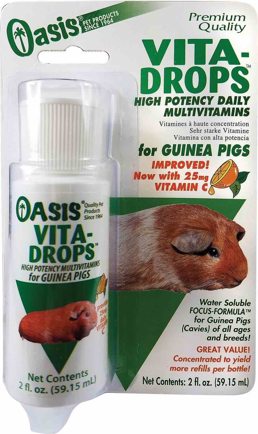 Oasis Vita-Drops for Guinea Pigs 2 oz 1