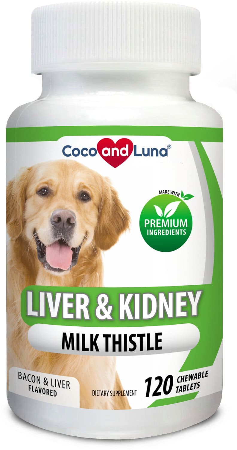 Coco and Luna Liver & Kidney Milk Thistle 120 chewable tablets Bacon & Liver 2