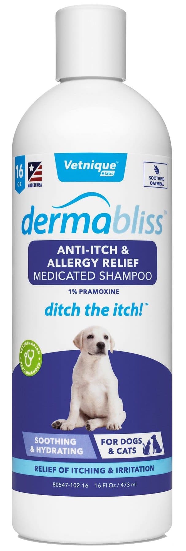 Dermabliss Anti-Itch & Allergy Relief Medicated Shampoo 16 oz 1