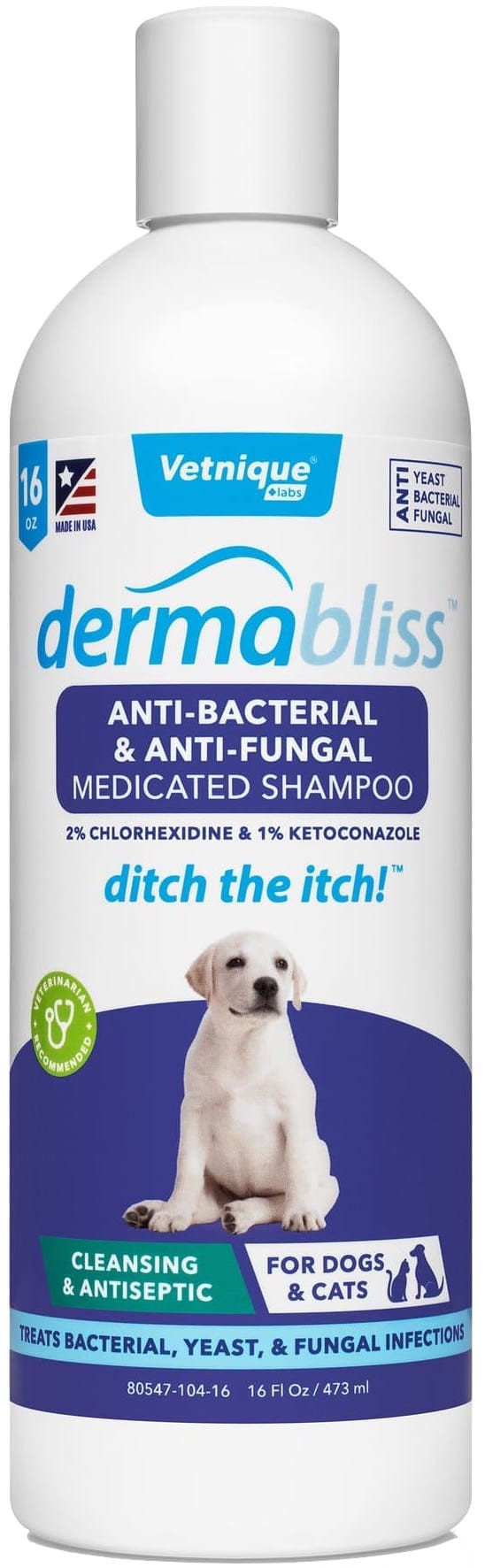 Dermabliss Anti-Bacterial & Anti-Fungal Shampoo 16 oz 1