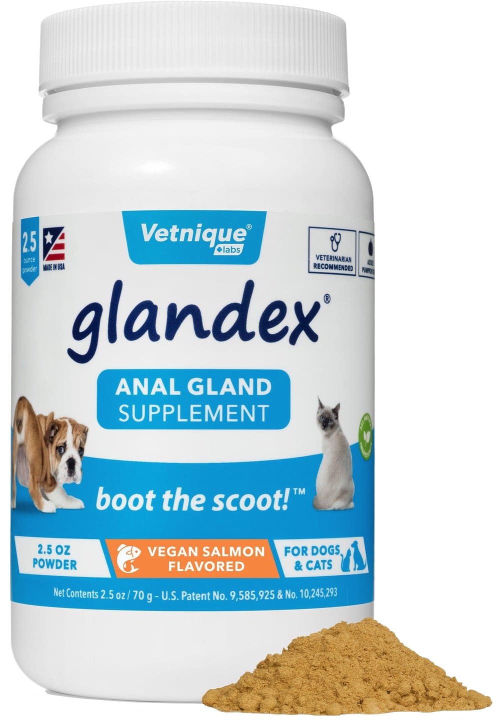 Glandex Anal Gland Supplement Powder 2.5 oz Vegan Salmon 1