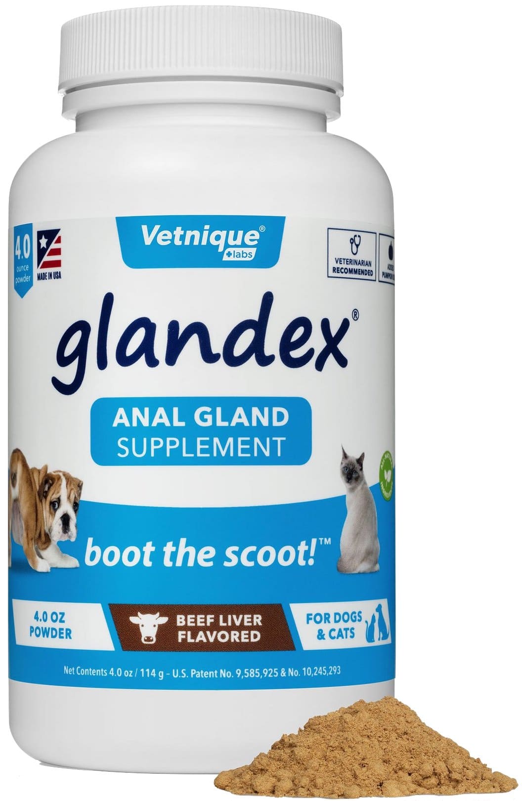 Glandex Anal Gland Supplement Powder 4 oz Beef Liver 1