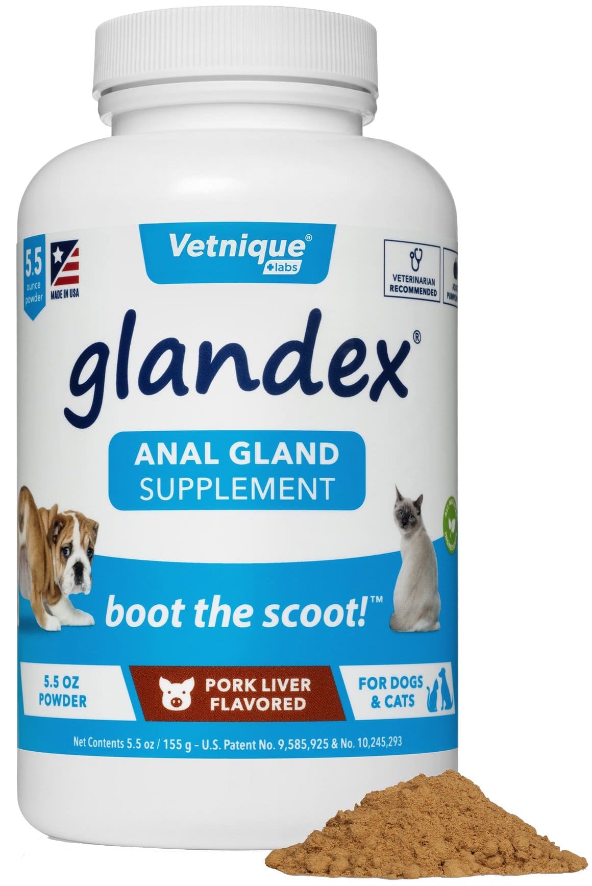 Glandex Anal Gland Supplement Powder 5.5 oz Pork Liver 1