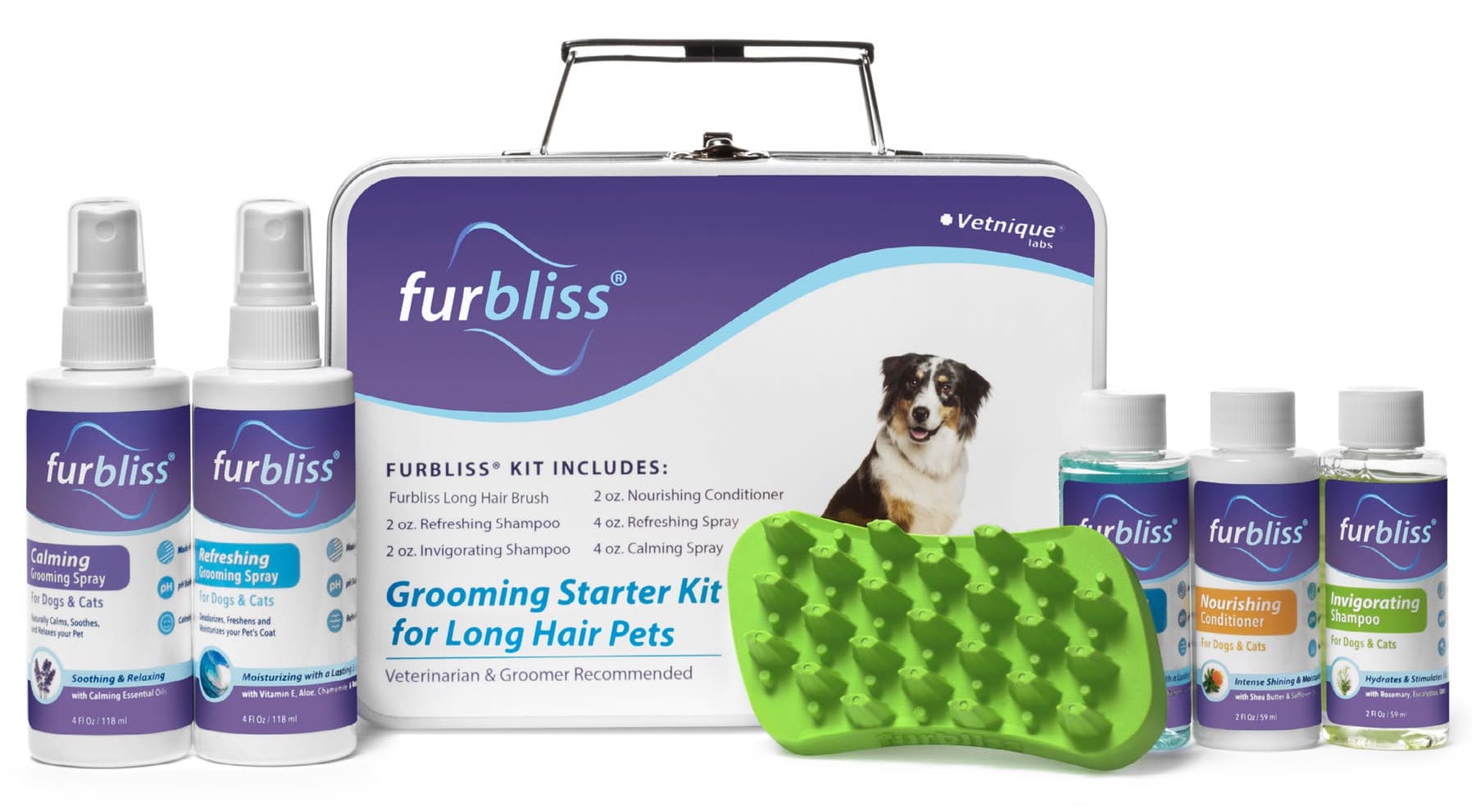 Furbliss Grooming & Bathing Kit 1 count for pets with long hair 1