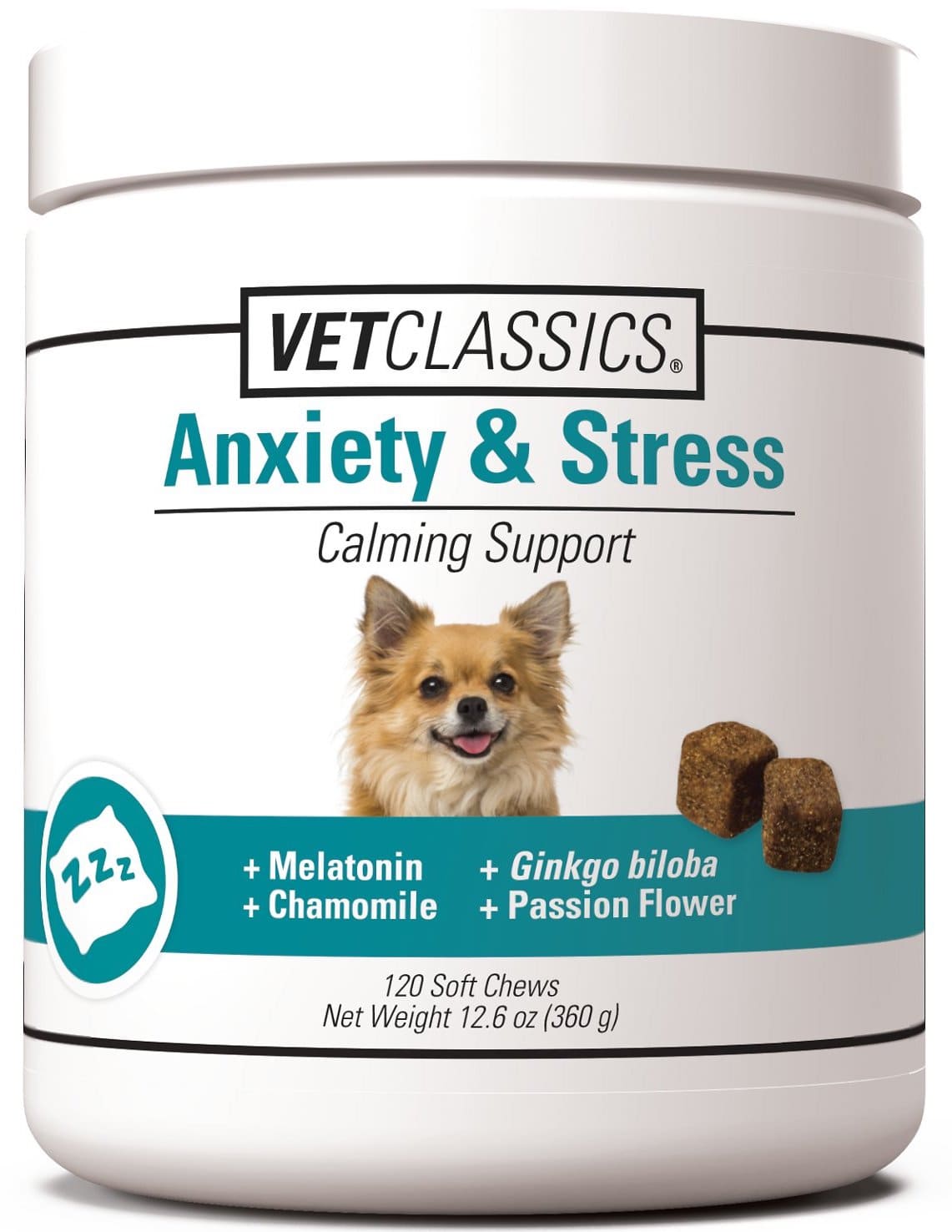 VetClassics Anxiety & Stress Soft Chews 120 count 1