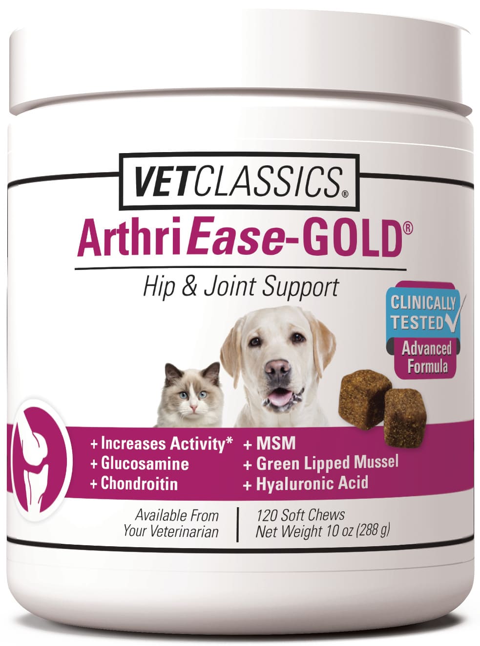 VetClassics ArthriEase-GOLD Soft Chews	 120 count 1