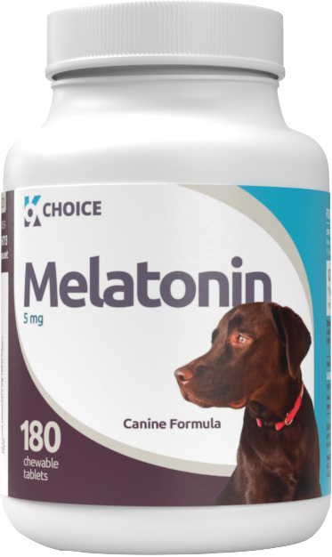 K9 Choice Melatonin 	 Unflavored 180 chewable tablets 5 mg 1