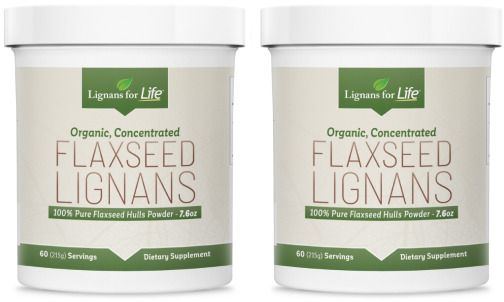 Lignans For Life Organic Flaxseed Lignans Hulls Bulk Powder 7.6 oz (2 pack) 1