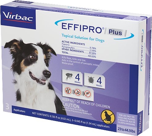 Effipro Plus for Dogs 23-44.9 lbs (Purple) 3 applicators 1