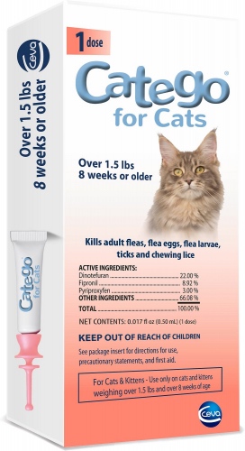 Catego 1 dosis para gatos de más de 1.5 libras y 8 semanas o mayores 1