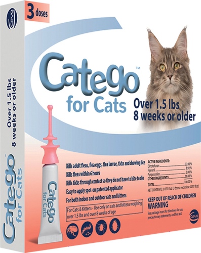 Catego para gatos de más de 1.5 libras y 8 semanas o mayores 3 dosis 1