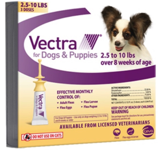 Vectra para Perros 3 dosis para perros y cachorros de 2.5 a 10 libras 1