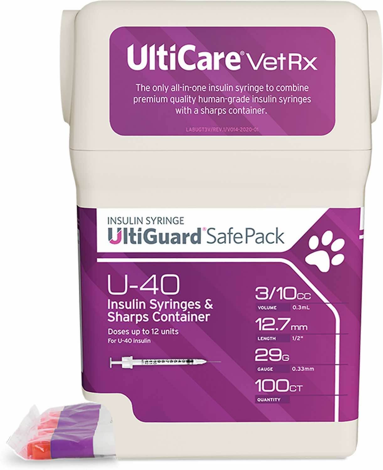 UltiCare UltiGuard Safe Pack Insulin Syringes U-40