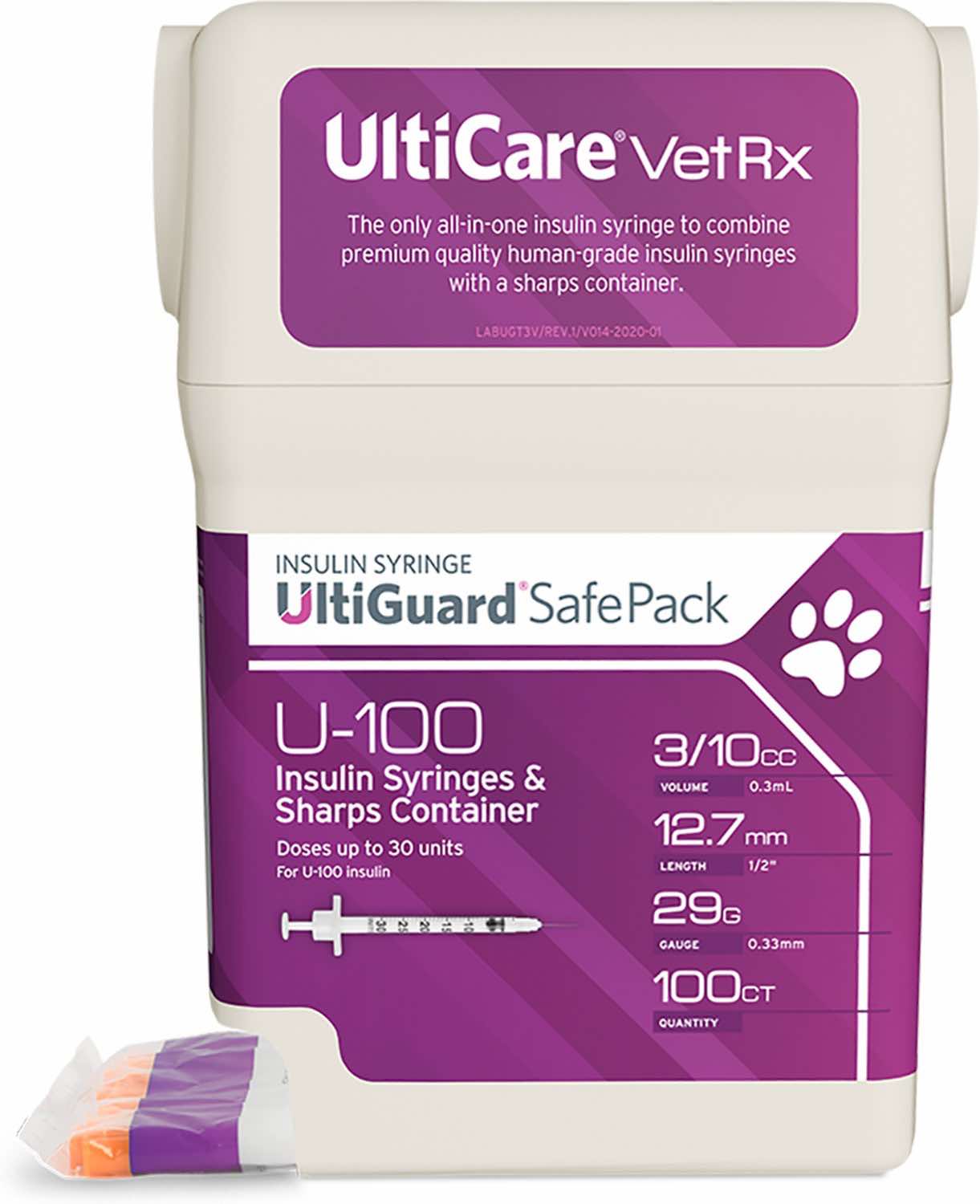 UltiCare UltiGuard Safe Pack Insulin Syringes U-100 